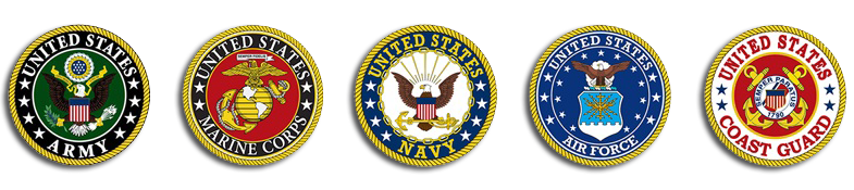 Seals of the United States Army, Marine Corps, Navy, Air Force and Coast Guard